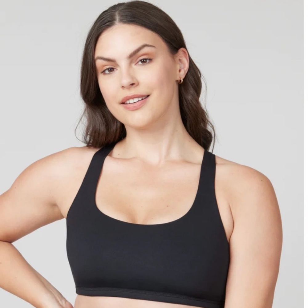 Spanx Low Impact Sports Bra Black Medium NWT
